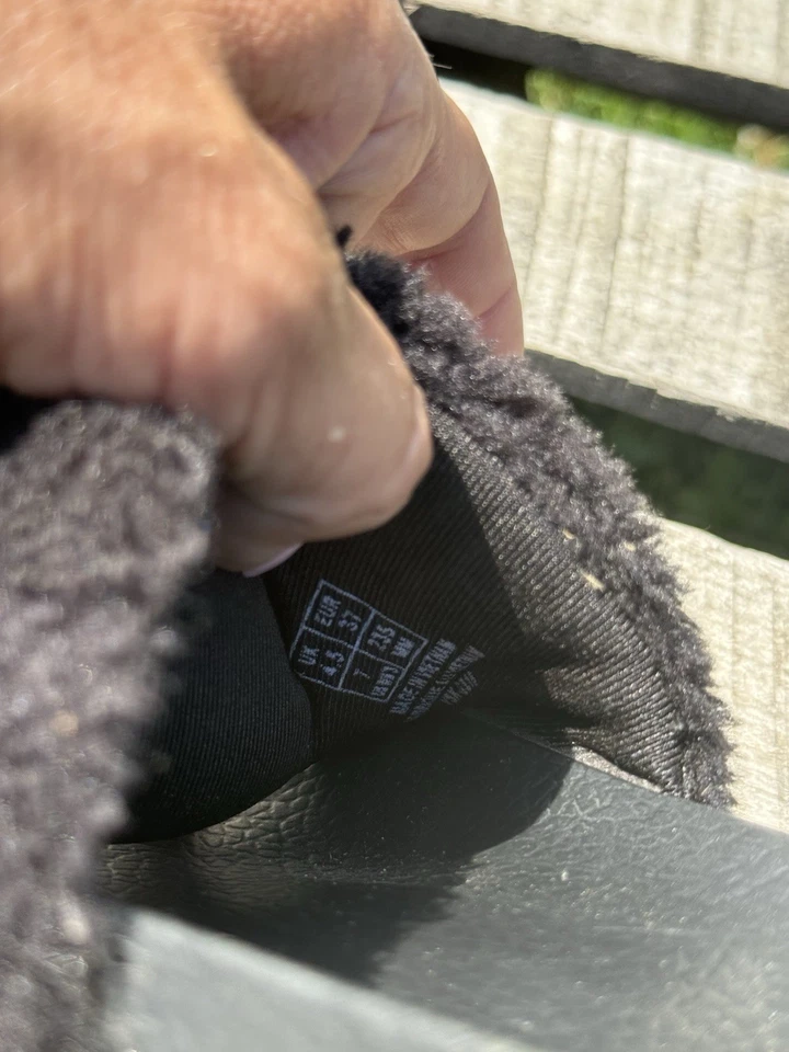 RARO Fenty x Puma Rihanna Mujer’s 37 Negro Piel Slides Leadcat Fenty Sandalia Slide Foto 4 de 4