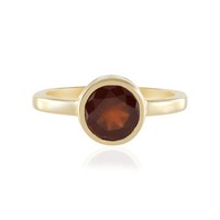 Indischer Hessonit-Granat Goldplattierter Silberring, 1,41Ct