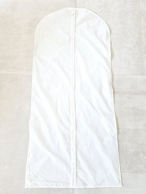 Kleiderhülle Kleidersack Schutzhülle Kleider Weiß 135x60cm Kleiderbügel
