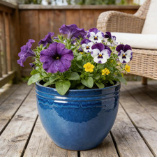 Extra Large 15.7" Ceramic Flower Pots with Drainage for Indoor & Outdoor Plants