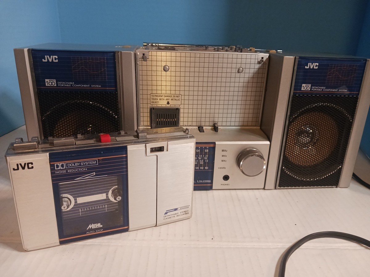 Vintage JVC PC-RM100JW Receiver Portable Boombox Detachable