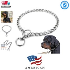 Chain Choke Collar for Dogs, Adjustable Metal Dog Training Choke Collars, Sli...