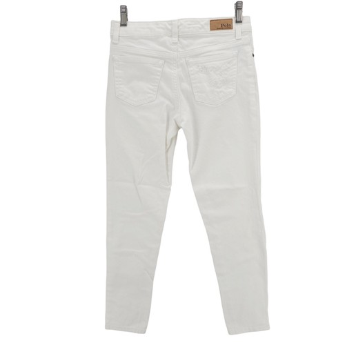 NWT POLO RALPH LAUREN Tompkins Skinny Jeans White Embroidered Girls Size 16 - Picture 3 of 11