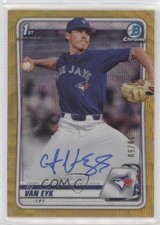 2020 Bowman Draft Chrome Picks Gold Wave Refractor 38/50 CJ Van Eyk Auto p7m