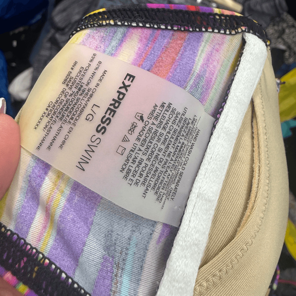 Express Women’s Large Purple Patterned Bikini Swi… - image 3