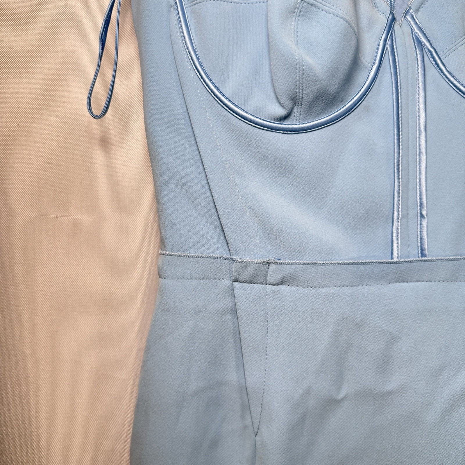 NWT Gianni Versace Light Blue Solid Pattern Dress Modello A78584 Size 36/ USA 2 thumbnail 13