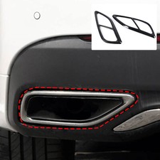 Stainless Steel Glossy Black Quad Exhaust Tailpipe Trim For Lincoln MKZ 2017-21