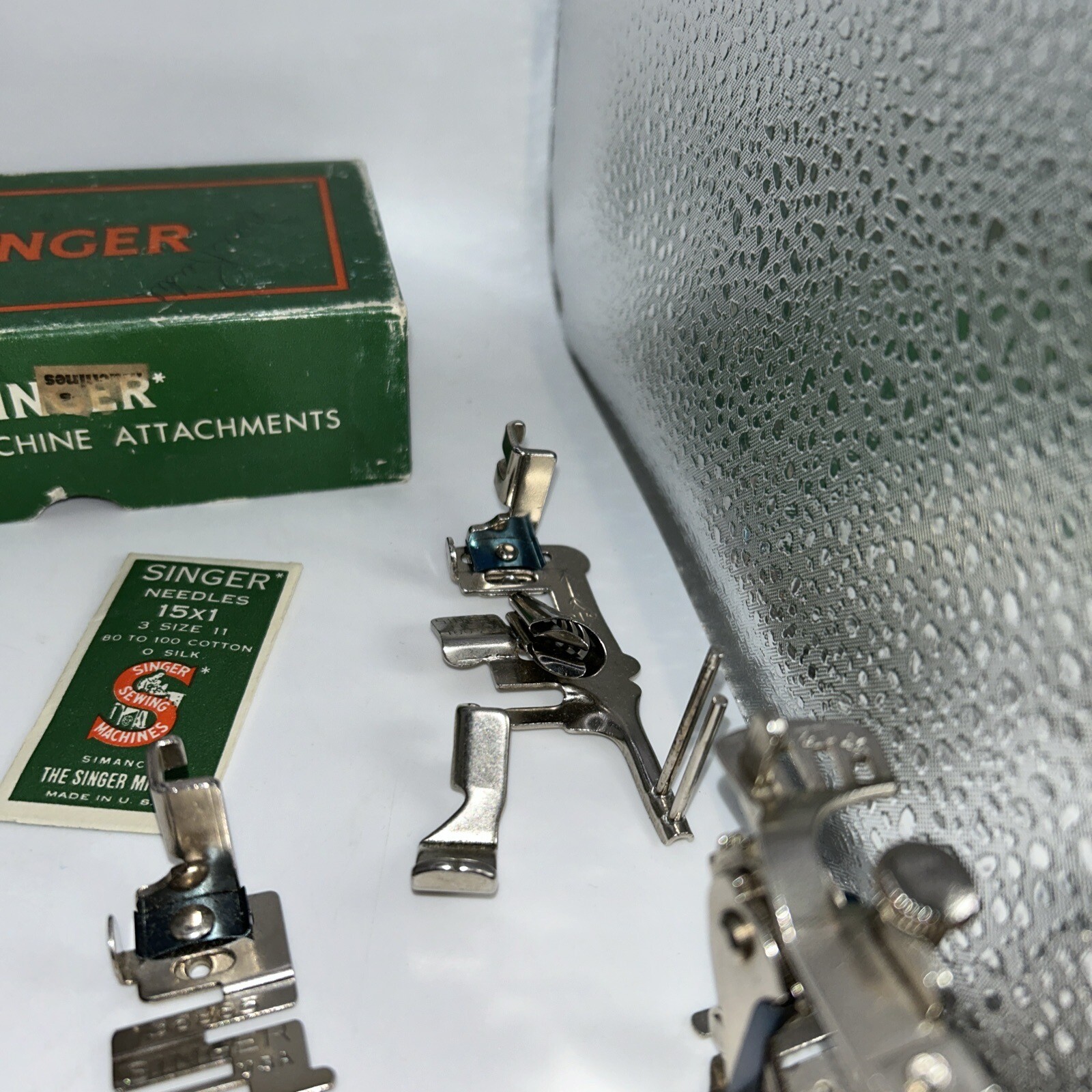 Vintage Singer Sewing Attachments In Original Box With 7 Attachments eBay