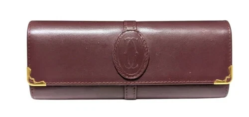 Authentic Cartier Glasses Case Must Bordeaux Women Men Wine Red Leather - Image 2 of 4