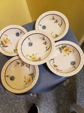  VINTAGE ORIGINAL SOUTHERN PACIFIC PRAIRIE-MOUNTAIN WILDFLOWERS DESIGN BOWLS 