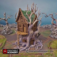 Feywild Cottage by Printable Scenery, 3D Printed Tabletop RPG Scenery 28mm