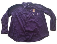 VTG Disney Winnie The Pooh Piglet Friendship Purple Button Down Shirt XL