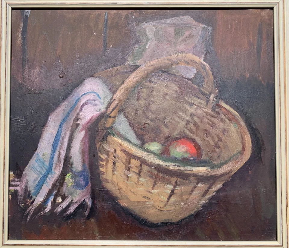 Belle peinture à l'huile impressionnisme art scolaire russe milieu du XXe siècle - Photo 4/4