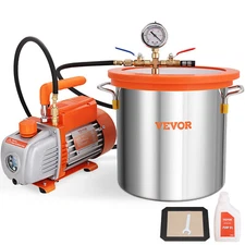 3 Gallon Vacuum Chamber and 3.5CFM Single Stage Pump Degassing Chamber Kit