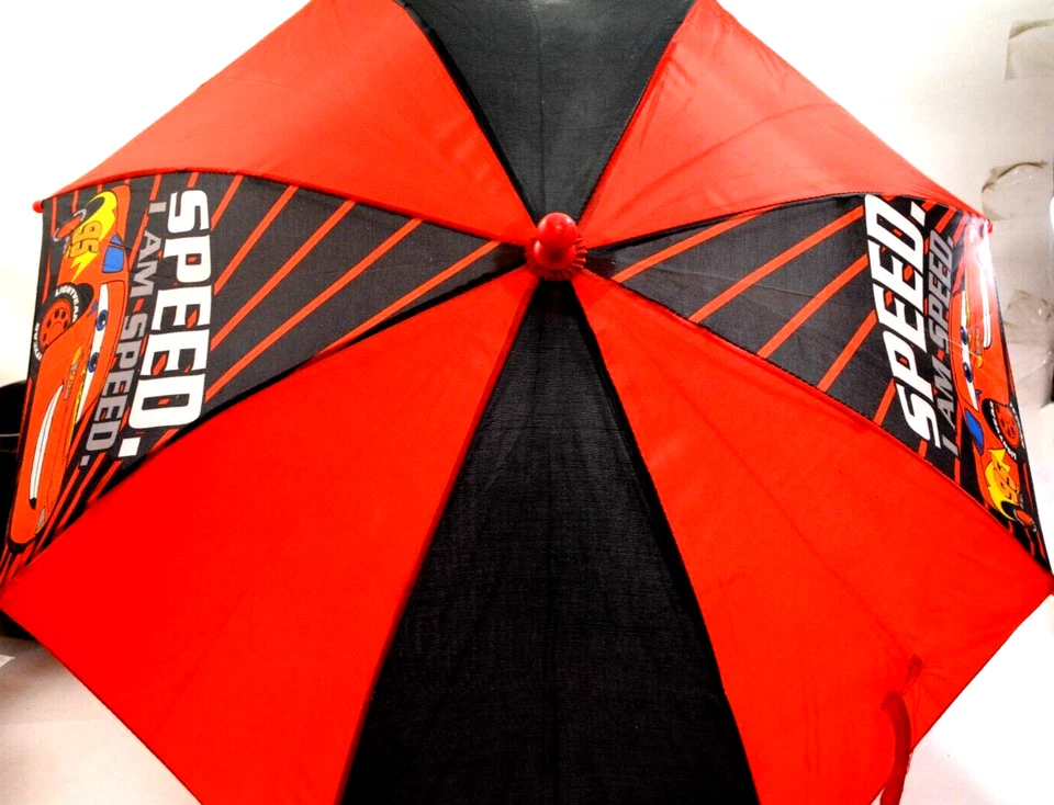 Disney Pixar's Cars Lightning McQueen Red/Black "I am Speed" Umbrella - Image 4 of 4
