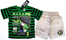 New Ben 10 cartoon Ten t-shirt top Tshirt shorts summer boys kids 2pc outfit set