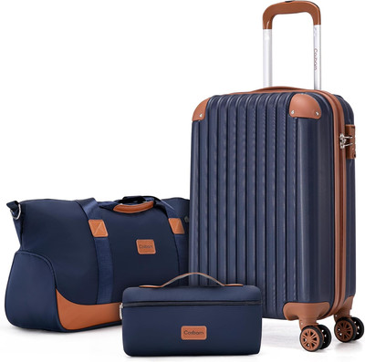 3PCS Carry-On Luggage Set Wheels TSA Lock Lightweight Hardshell Travel Suitcase