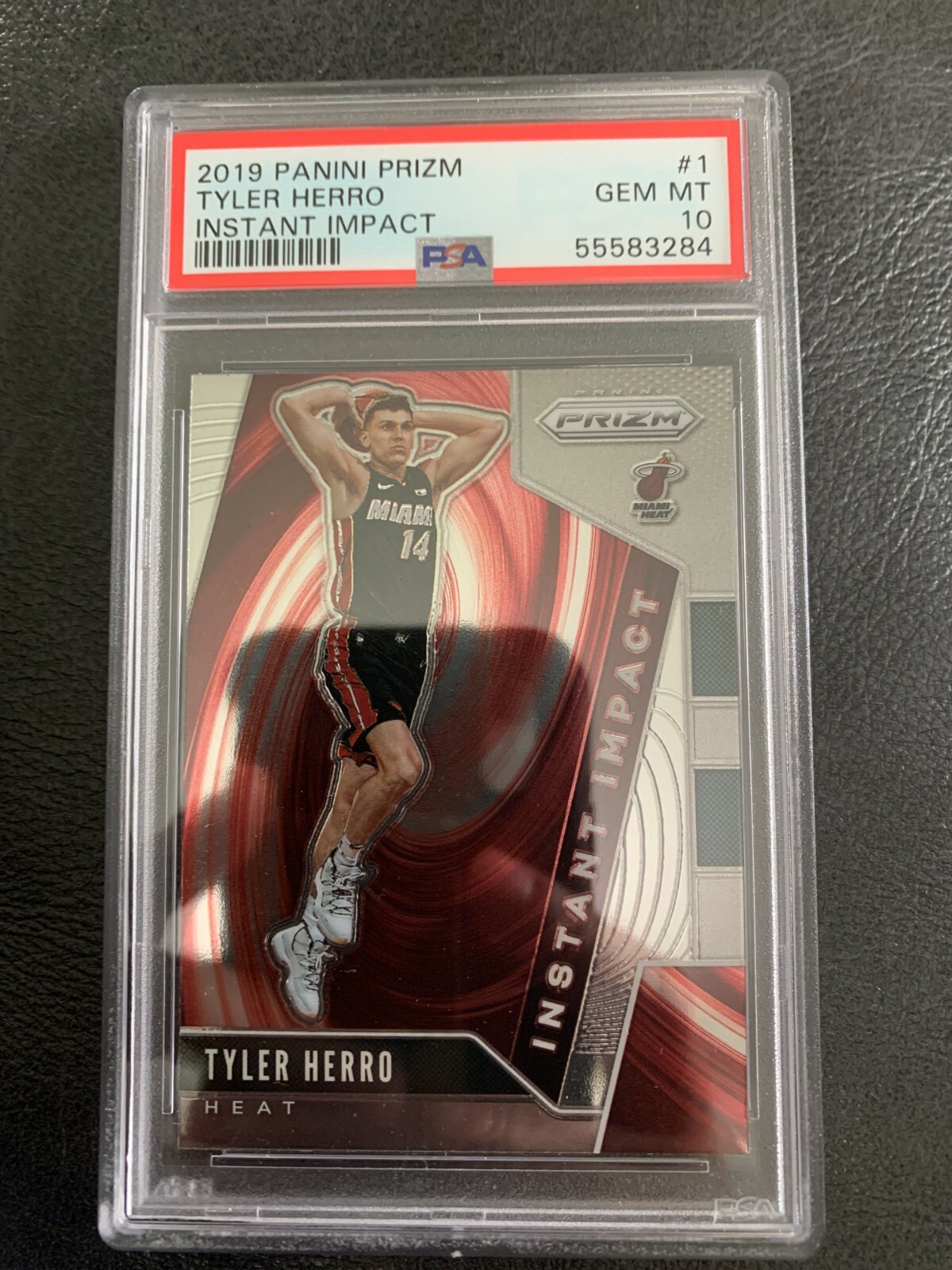 2019-20 Prizm Tyler Herro Instant Impact PSA 10 RC Rookie #1 Miami Heat