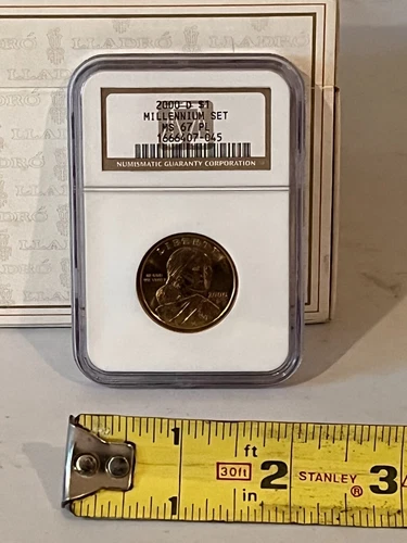 2000 D SACAGAWEA $1 DOLLAR MILLENNIUM SET NGC MS 67 PL PROOF LIKE IN SEALED CASE