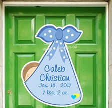 Welcome Home It's a Boy Art, Custom Baby Sign, Newborn Birth Stats Keepsake Gift