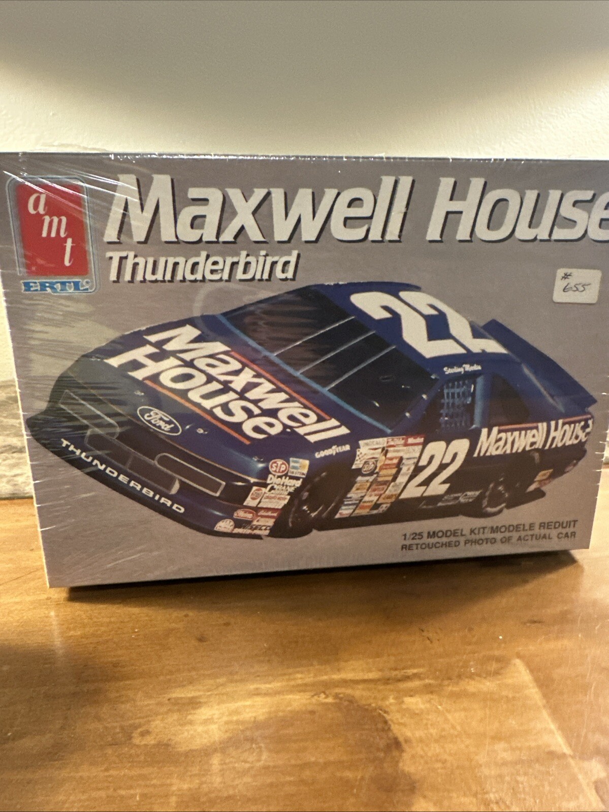 1991 AMT ERTL 22 Sterling Marlin Maxwell House Thunderbird 1/25 Model Kit Sealed