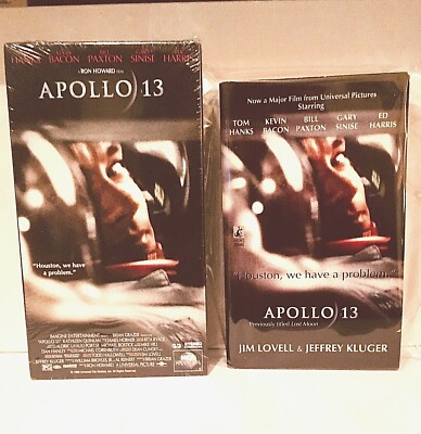 Apollo 13 1995 film (NEW VHS & Movie Tie-In Paperback) Tom Hanks ...