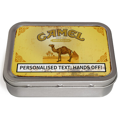 personalised cigarette tin Personalised Tobacco Tin Vintage Camel 2oz Baccy Storage Cigarette Gift  TBT07a