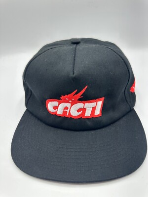 Travis Scott Cacti Logo Embroidered Black Graphic Snapback Hat Cap One Size