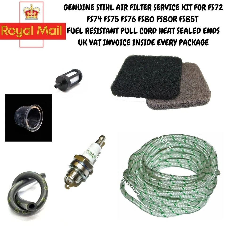 STIHL FS72 FS74 FS75 FS76 FS80 FS80R FS85 FS85R FS85T SERVICE KIT GENUINE FILTER - Image 2 of 4