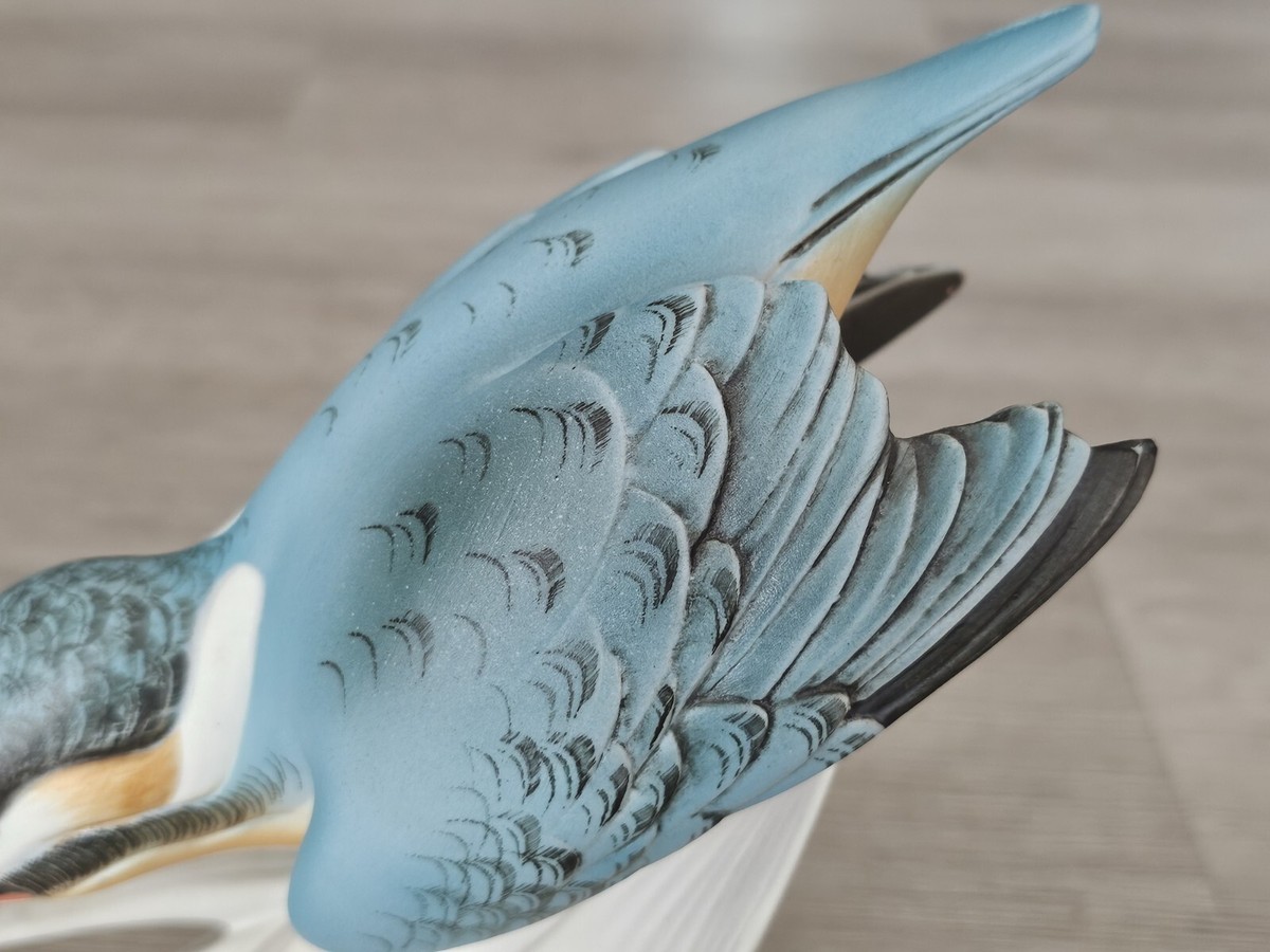 Royal Dux Bohemia Porcelain Kingfisher Bird Figurine 24444 7513