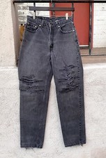 VTG 512 Levi  s Distressed Leg Jeans Womens Black Vintage High Rise 28w