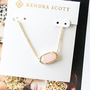 NEW Kendra Scott Elisa GOLD Oval Pendant Necklace in Rose ...