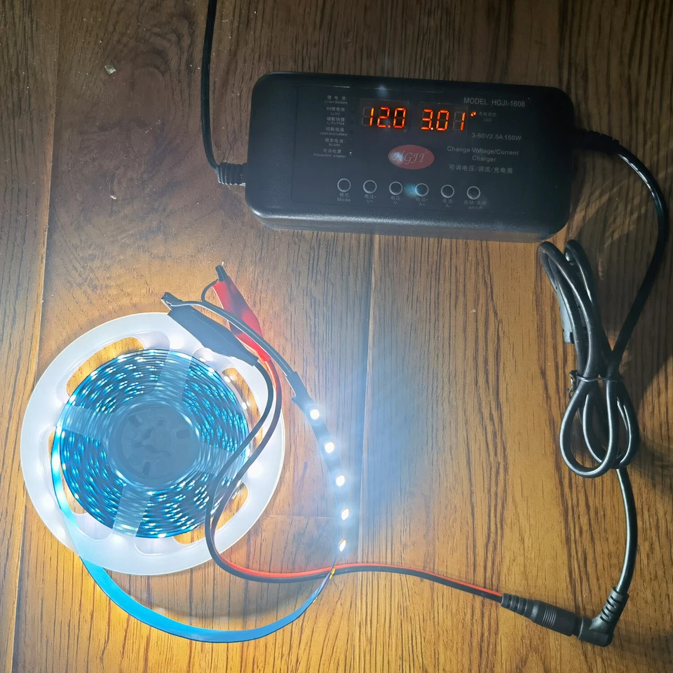 5M High CRI80+ White 5630 Super Energy-efficient 7W/M LED Strip 12V 170-200lm/W - Image 2 of 4