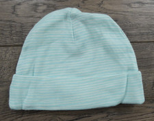 Baby Girl Clothes Nwot Gerber Organics Newborn Blue Striped Cap Hat