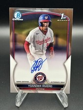 2023 Bowman Chrome Yoander Rivero #CPA-YR Base Auto 1st Bowman Nationals
