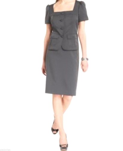 LE SUIT $200 NEW Bermuda Black White Dotted Jacket Skirt Suit Set Petite 10P QCO - Bild 4 von 6