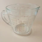 Vintage Pyrex 2 Cup 16 Oz Measuring Cup Red Letter D Handle #516 Made in the USA