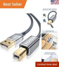 High-Speed 20 FT USB 2.0 A to B Printer Cable - Universal Compatibility