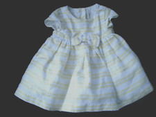Janie and Jack Infant Girls Yellow Dress Gold Stripes Bow Size 3-6 Months