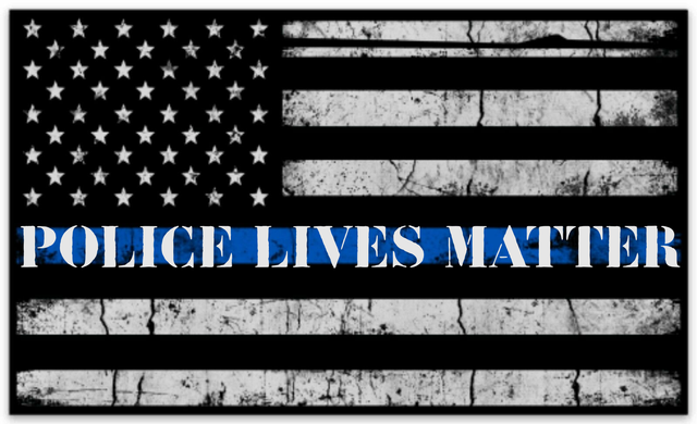 Police Lives Matter Blue Line American Flag Sticker Decal (Select your ...