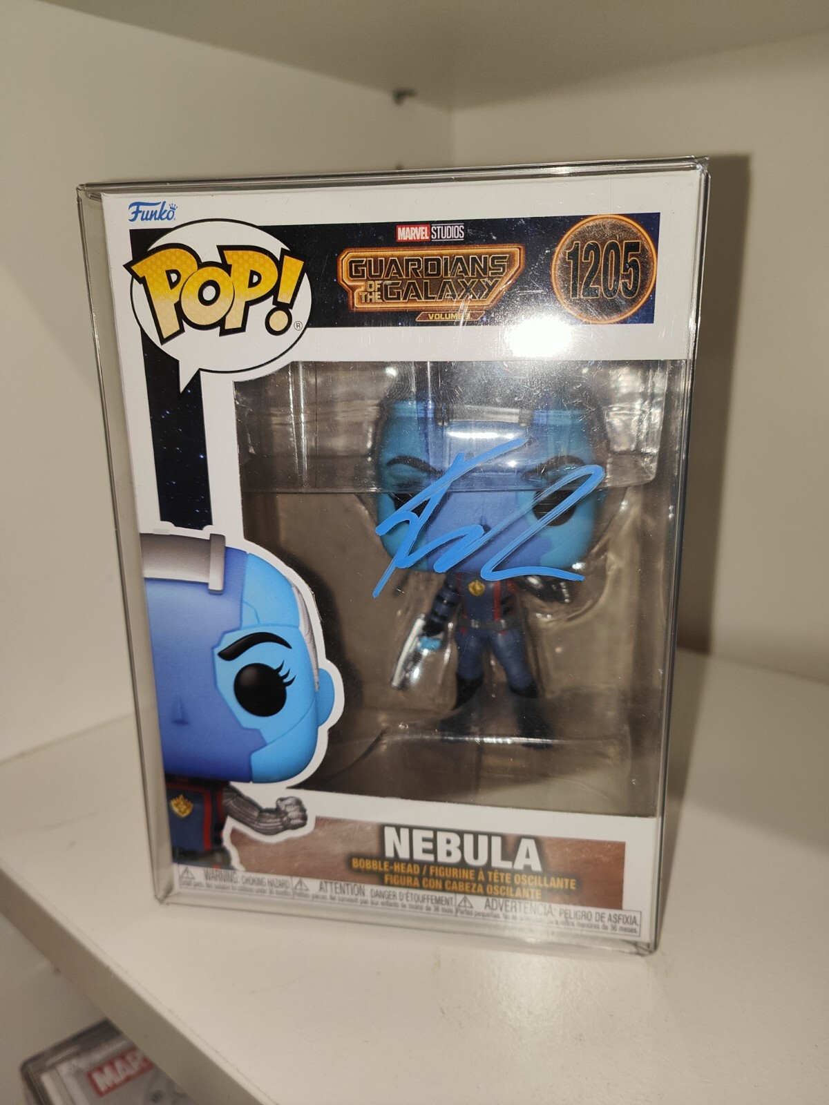 Nebula Funko Pop signed by Karen Gillan Marvel Guardians of the Galaxy 2