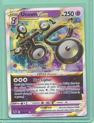 Unown VSTAR 066/195 Ultra Rare Gold Foil🔥Fan Art💥 NM