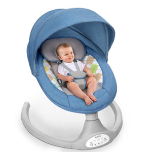 Balançoire pour bébés avec 5 Vitesses naturelles de déplacement, Bt portable musique bébé Bounce