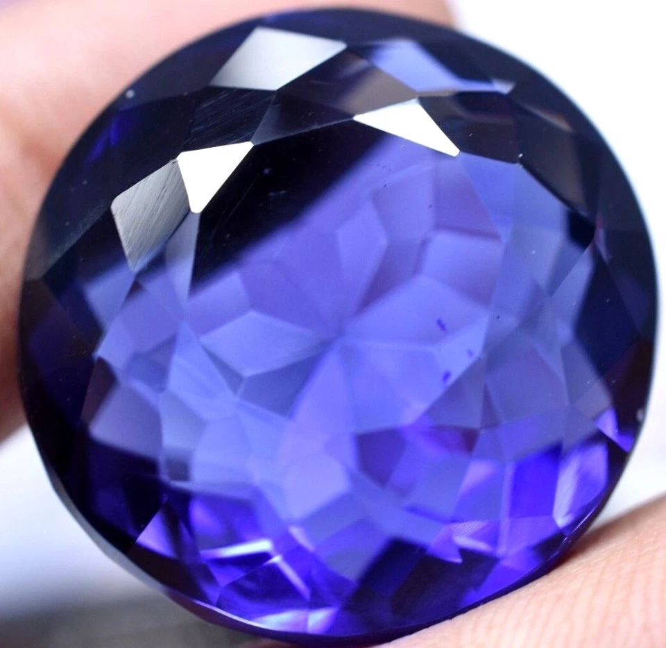Lab Created 69.25 Ct Violet Blue Tanzanite GGL Certified Sparkling AAA+ Gemstone - Image 3 of 4