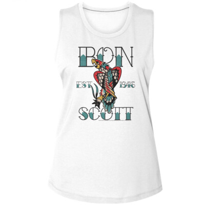 ACDC Bon Scott Bird Tatoo Est 1946 Women's Muscle Tank T Shirt