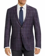 CORNELIANI Gate Plaid Regular Fit Sport Coat In Purple/blue RV 1295