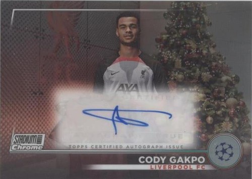 2023-24 Topps Chrome UEFA Club Competitions Cody Gakpo Auto Black