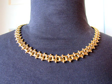 Vintage Monet Signed Link Gold Tone Chain Necklace