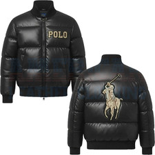 Polo Ralph Lauren Men s Black Leather Puffer ...