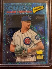 2026 Topps Heritage - Cade Horton #396 Chrome Light Blue Sparkle Refractor